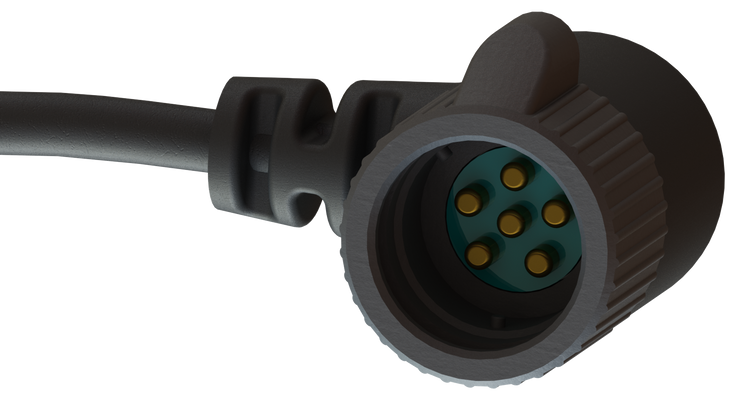 Military 6-Pin Right Angle Connector