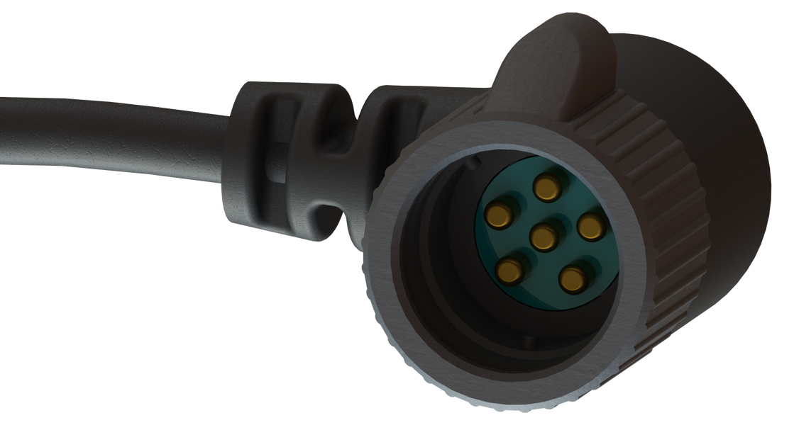 Military 6-Pin Right Angle Connector
